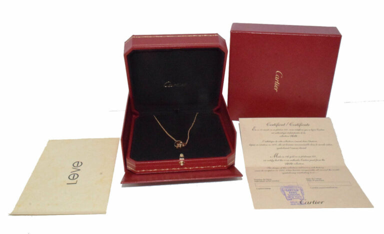 NEW Cartier Baby Love 18k Rose Gold Pendant Necklace Box/Papers B7212300