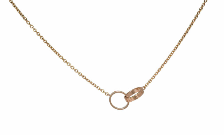 NEW Cartier Baby Love 18k Rose Gold Pendant Necklace Box/Papers B7212300