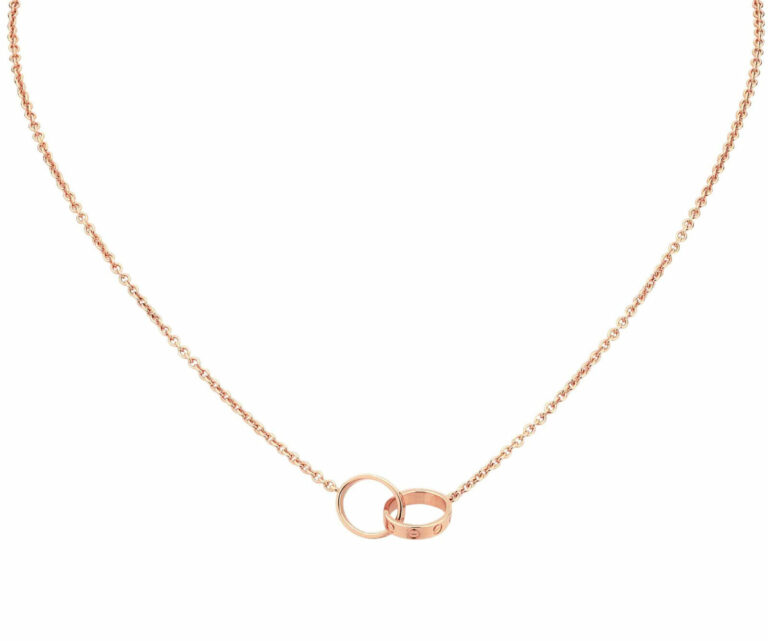 NEW Cartier Baby Love 18k Rose Gold Pendant Necklace Box/Papers B7212300