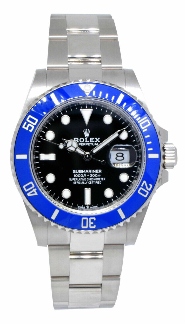 NEW Rolex "Smurf" Submariner 18K White Gold Blue Ceramic Watch '23 B/P 126619LB