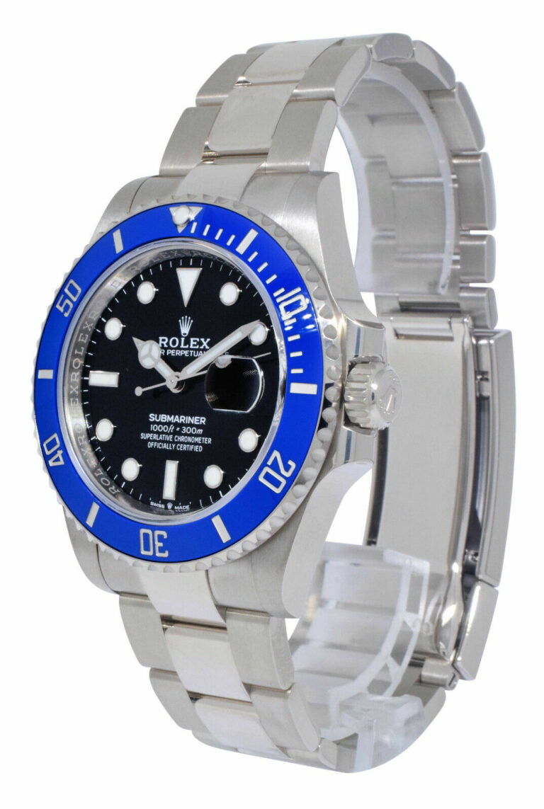 NEW Rolex "Smurf" Submariner 18K White Gold Blue Ceramic Watch '23 B/P 126619LB