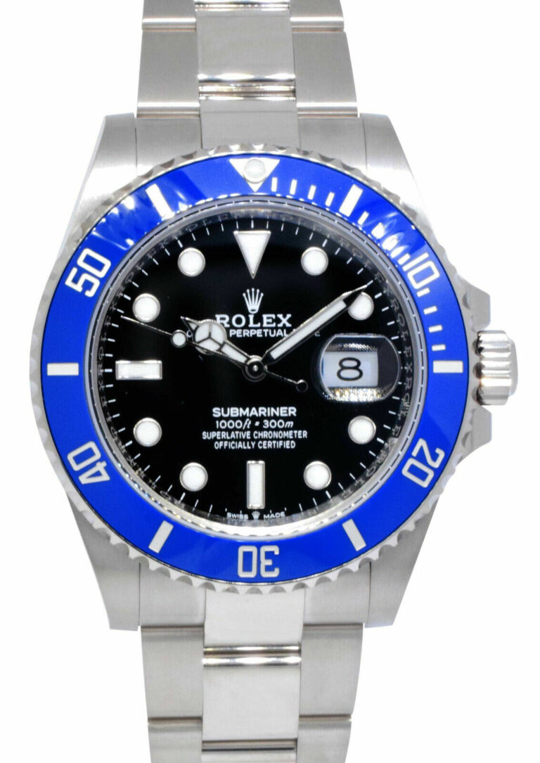 NEW Rolex "Smurf" Submariner 18K White Gold Blue Ceramic Watch '23 B/P 126619LB