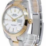 NEW Rolex Datejust 41 18k Yellow Gold/Steel White Dial Mens Watch B/P '22 126303