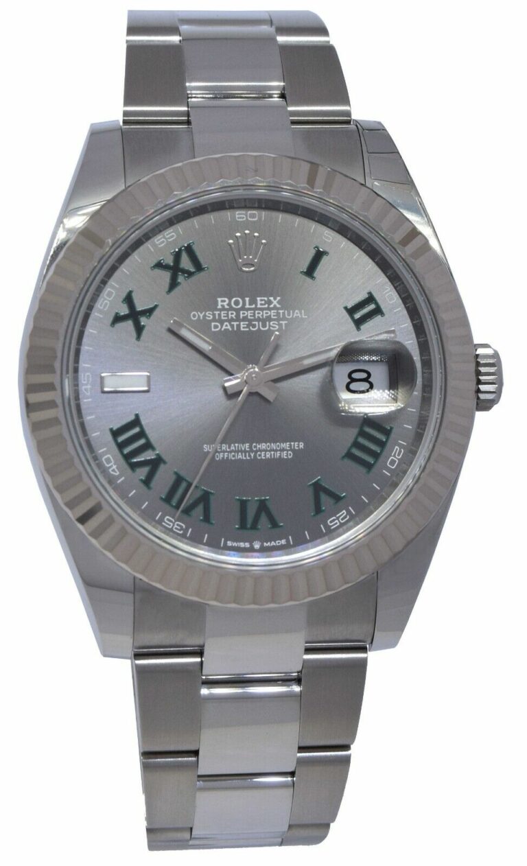 NEW Rolex Datejust 41 Steel 
18k WG Wimbledon Dial Watch Box/papers '22 126334