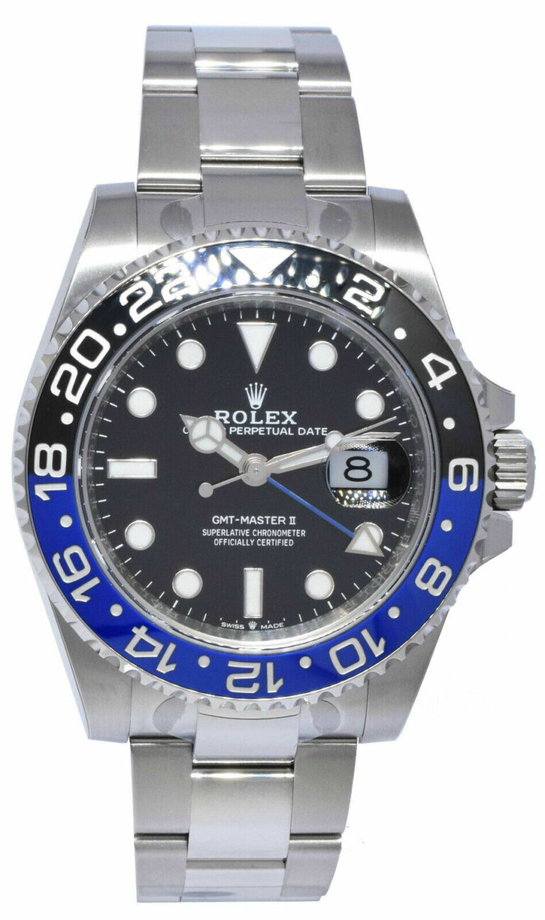 NEW Rolex GMT-Master II Black/Blue Mens Ceramic Oyster Steel B/P '22 126710