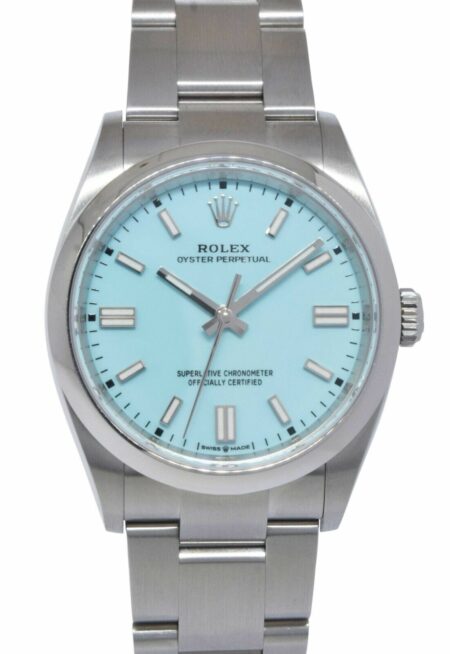 NEW Rolex Oyster Perpetual 36 Steel Turquoise Dial Watch B/P '22 126000