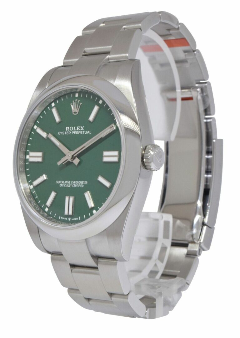 NEW Rolex Oyster Perpetual 41 Steel Green Dial Mens Watch Box/Papers '21 124300