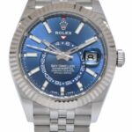 NEW Rolex Sky-Dweller 18k WG/Steel Blue Dial 42mm Jubilee Watch B/P '23 336934