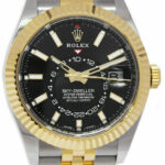 NEW Rolex Sky-Dweller Black Dial 18k YG /Steel Jubilee 42mm Watch B/P '23 326933