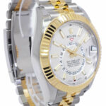 NEW Rolex Sky-Dweller White Dial 18k YG 
Steel 42mm Watch B/P '22 326933