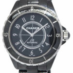 NOS Chanel J12 Black Ceramic 
Steel 42mm Automatic Midsize Watch B/B H2980