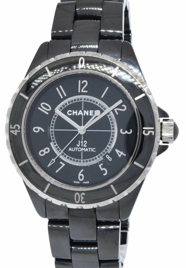 NOS Chanel J12 Black Ceramic 
Steel 42mm Automatic Midsize Watch B/B H2980