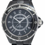 NOS Chanel J12 Black Ceramic 
Steel 42mm Automatic Midsize Watch B/B H2980