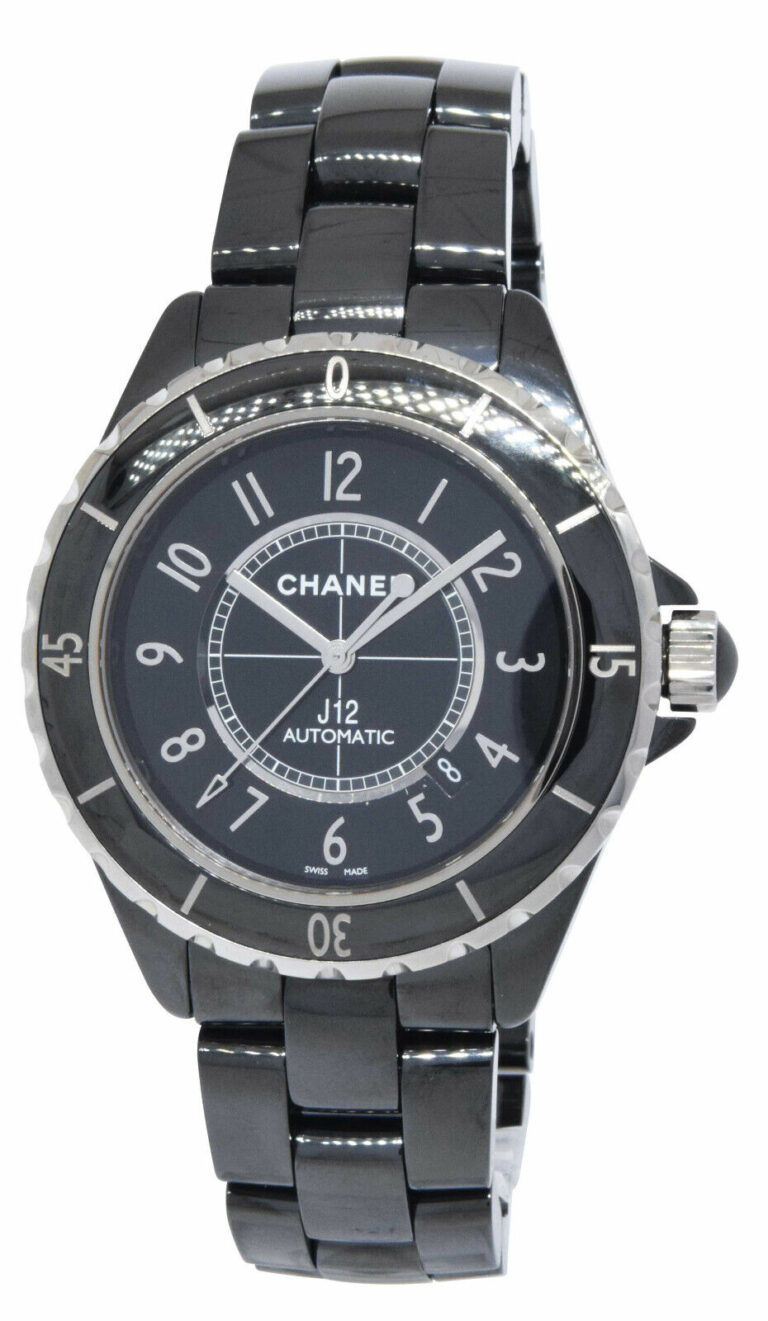 NOS Chanel J12 Black Ceramic 
Steel 42mm Automatic Midsize Watch B/B H2980