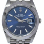 NOS Rolex Datejust 41 Steel Blue Dial Jubilee Bracelet Mens Watch B/P '21 126300