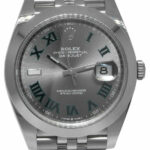 NEW Rolex Datejust 41 Steel Gray Wimbledon Dial Jubilee Watch B/P '24 126300