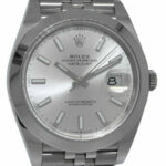 NOS Rolex Datejust 41 Steel Silver Dial Jubilee Bracelet Watch B/P '21 126300