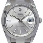 NOS Rolex Datejust 41 Steel Silver Dial Oyster Bracelet Watch B/P '23 126300