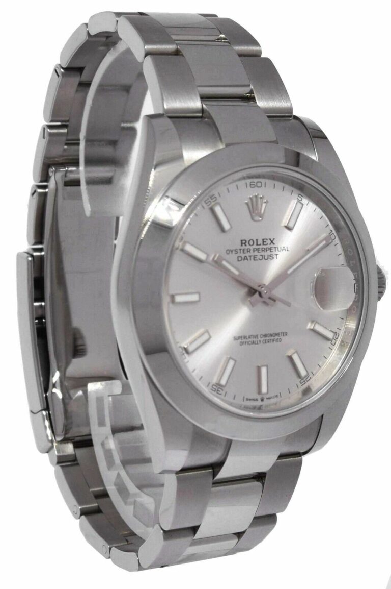 NOS Rolex Datejust 41 Steel Silver Dial Oyster Bracelet Watch B/P '23 126300