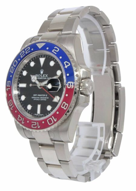 NOS Rolex GMT-Master II 18k White Gold Ceramic 