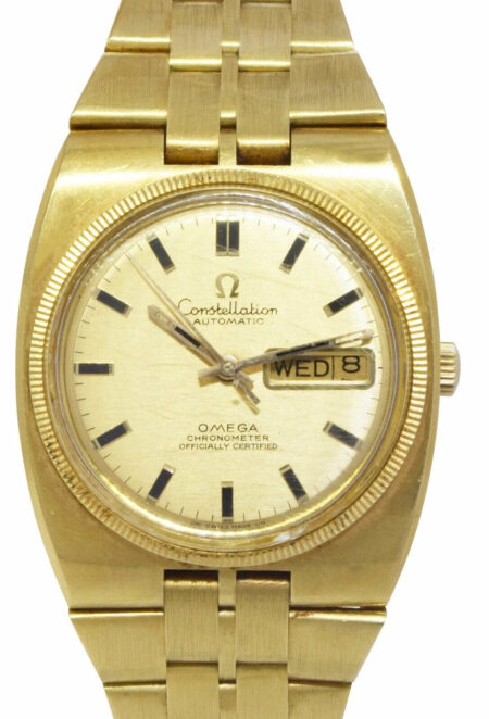 Omega Constellation Day-Date 18k Yellow Gold Mens 36mm Automatic Watch 168.045