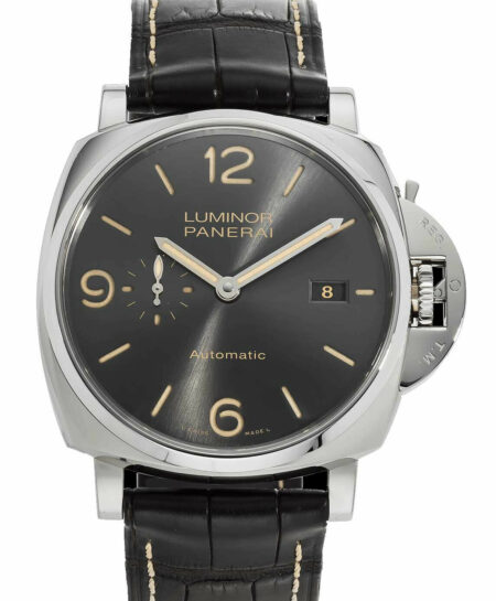 Panerai Luminor Due PAM 943 Steel Anthracite Grey Dial 45mm Watch +Box PAM00943