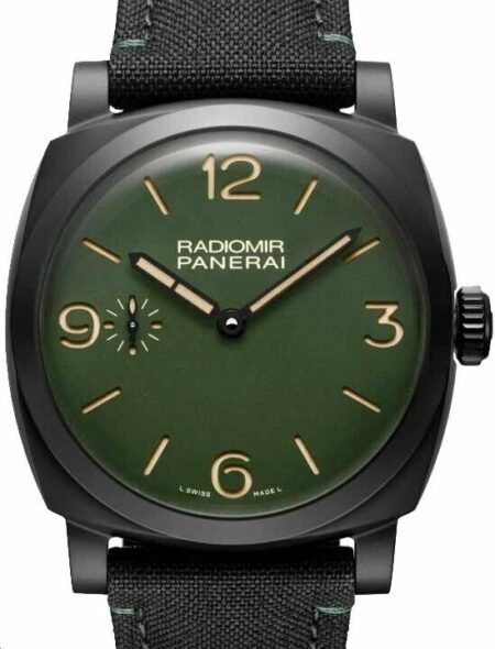 Panerai Radiomir PAM 997 Military Green Dial Ceramic 48mm Watch B/P '19 PAM00997