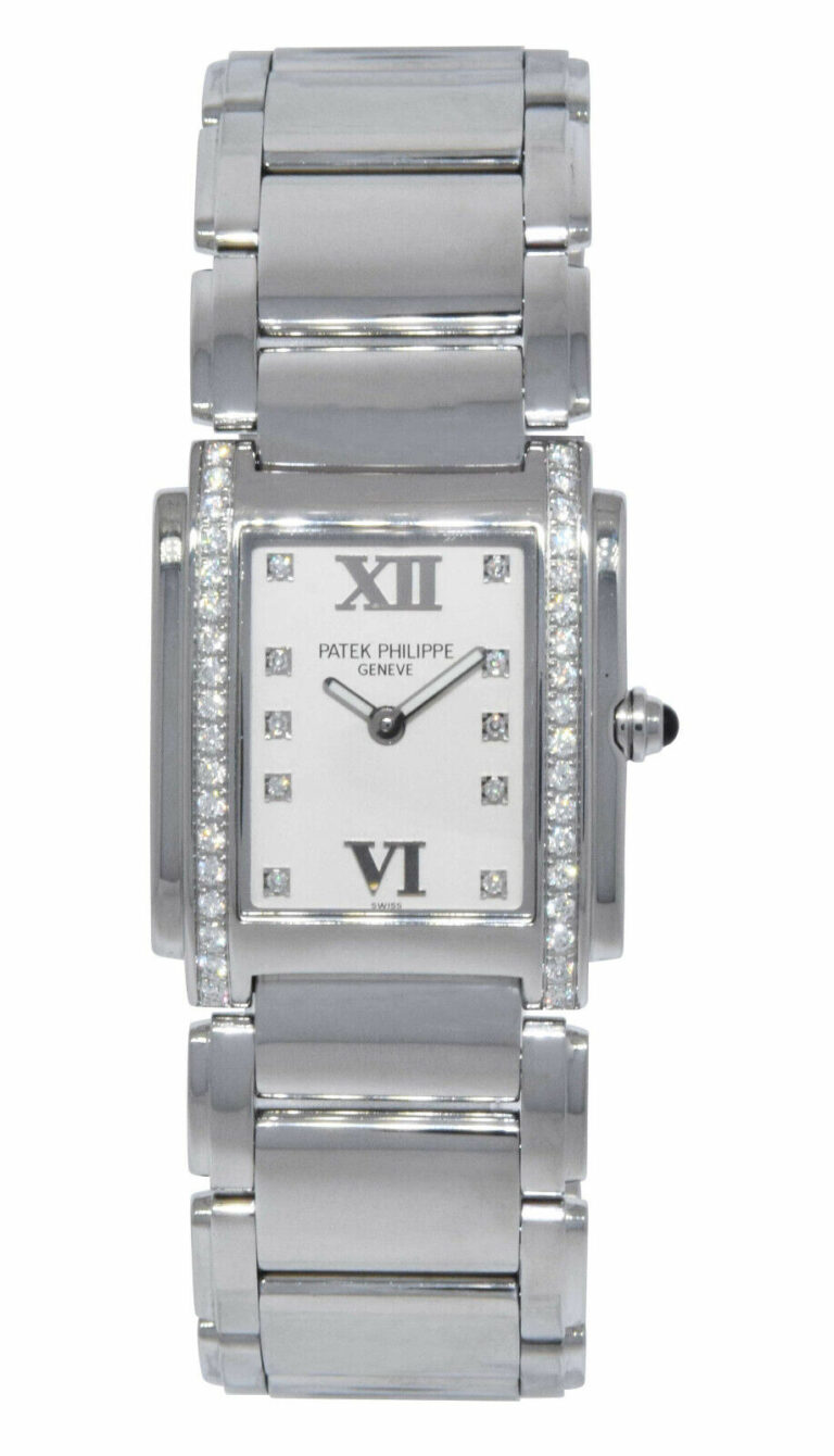 Patek Philippe Twenty~4 Steel 
Diamond Timeless White Ladies Watch 24 4910/10A