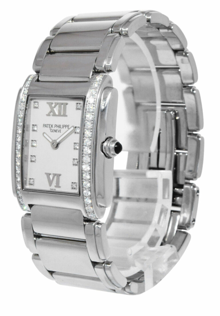 Patek Philippe Twenty~4 Steel 
Diamond Timeless White Ladies Watch 24 4910/10A