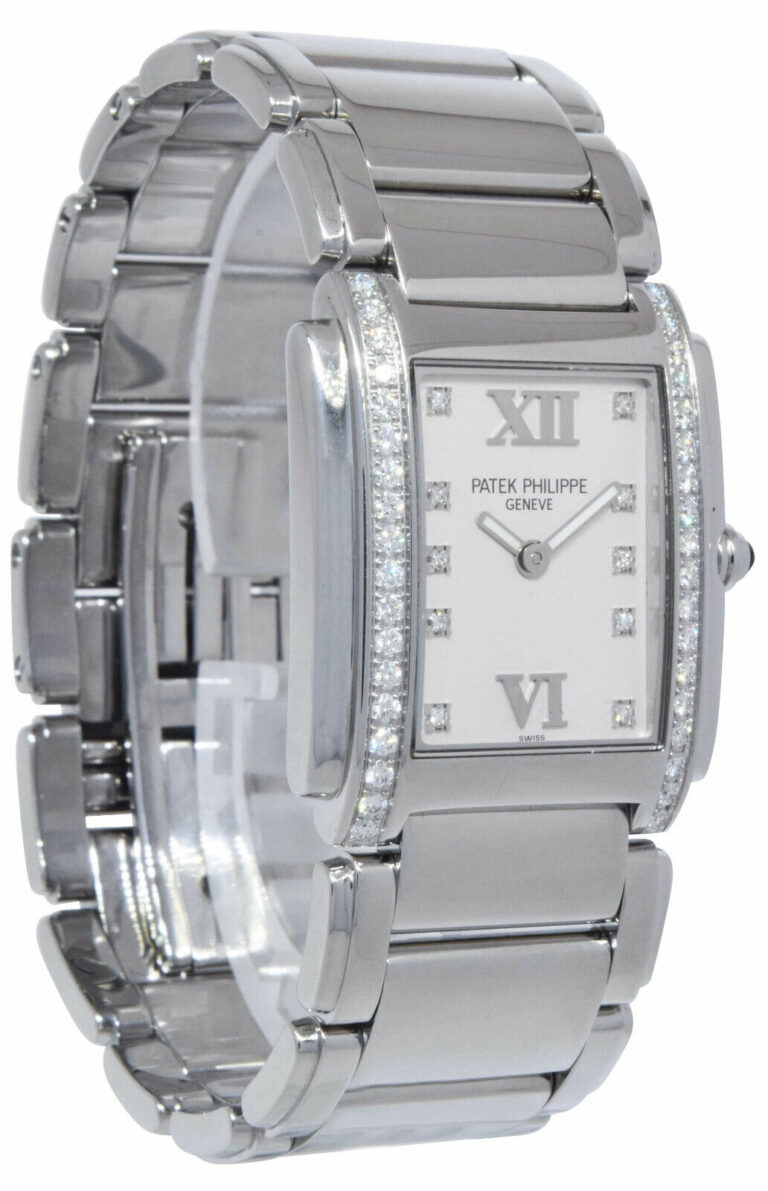 Patek Philippe Twenty~4 Steel 
Diamond Timeless White Ladies Watch 24 4910/10A