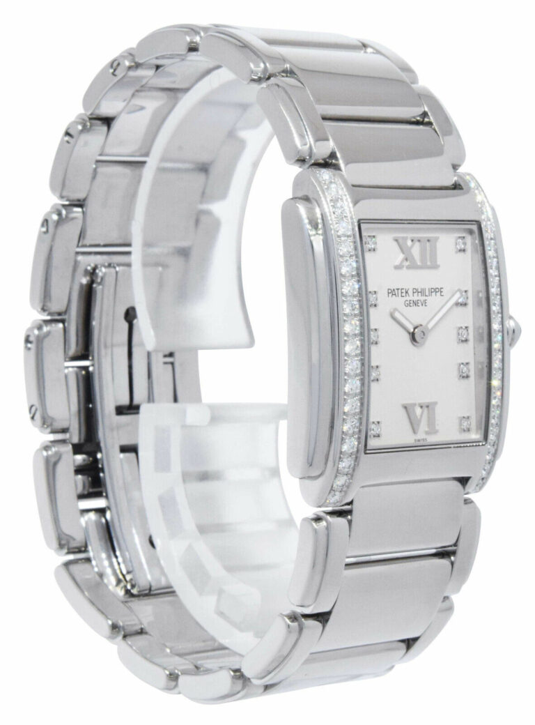 Patek Philippe Twenty~4 Steel 
Diamond Timeless White Ladies Watch 24 4910/10A