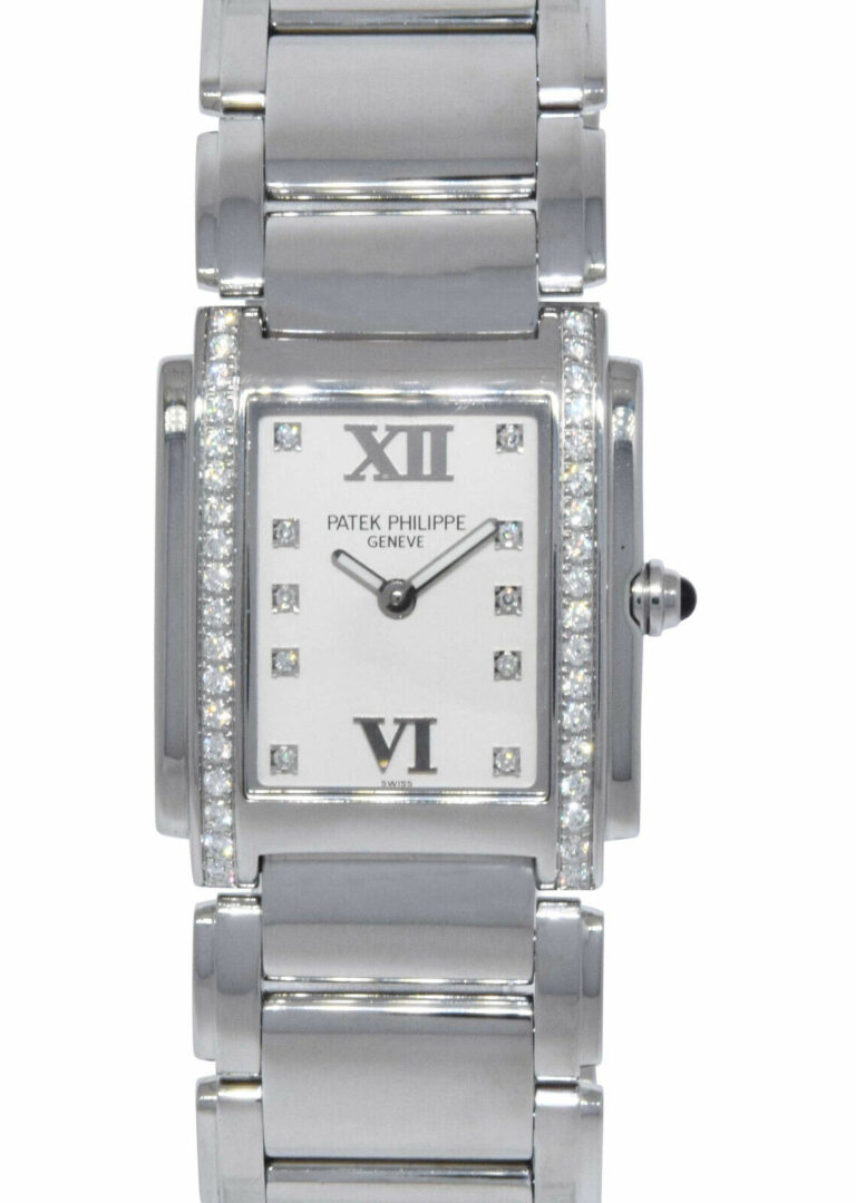 Patek Philippe Twenty~4 Steel 
Diamond Timeless White Ladies Watch 24 4910/10A