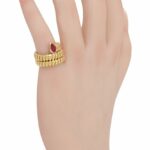 Bvlgari Serpenti Tubogas 18k Yellow Gold 
Ruby Snake Ring