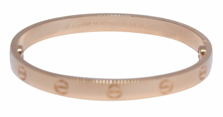 Cartier Love Bracelet 18k Rose Gold Size 17 Box/Papers 2022 B6067417