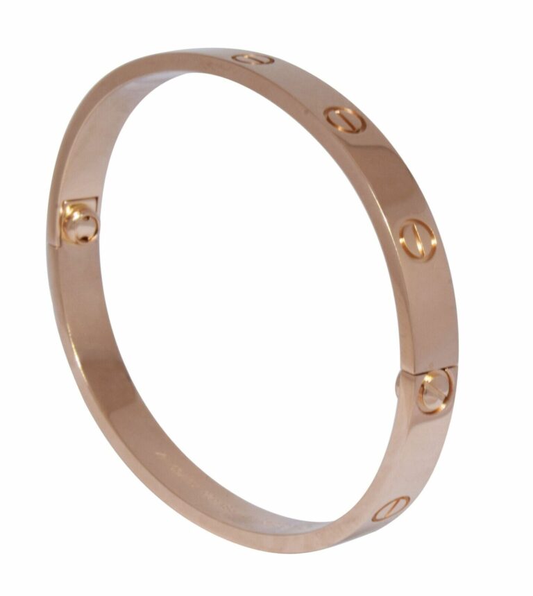 Cartier Love Bracelet 18k Rose Gold Size 17 Box/Papers 2022 B6067417