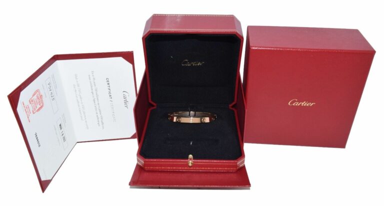 Cartier Love Bracelet 18k Rose Gold Size 17 Box/Papers 2022 B6067417