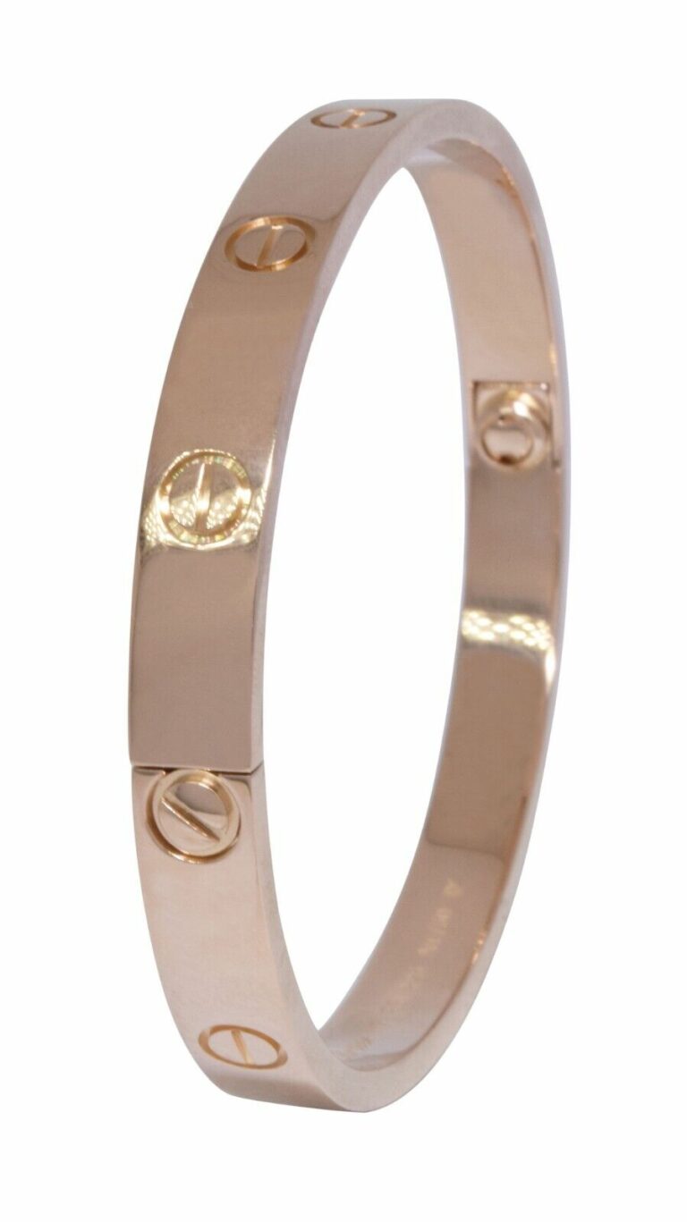 Cartier Love Bracelet 18k Rose Gold Size 17 Box/Papers 2022 B6067417