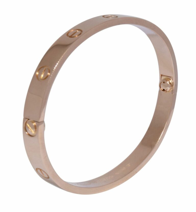 Cartier Love Bracelet 18k Rose Gold Size 17 Box/Papers 2022 B6067417