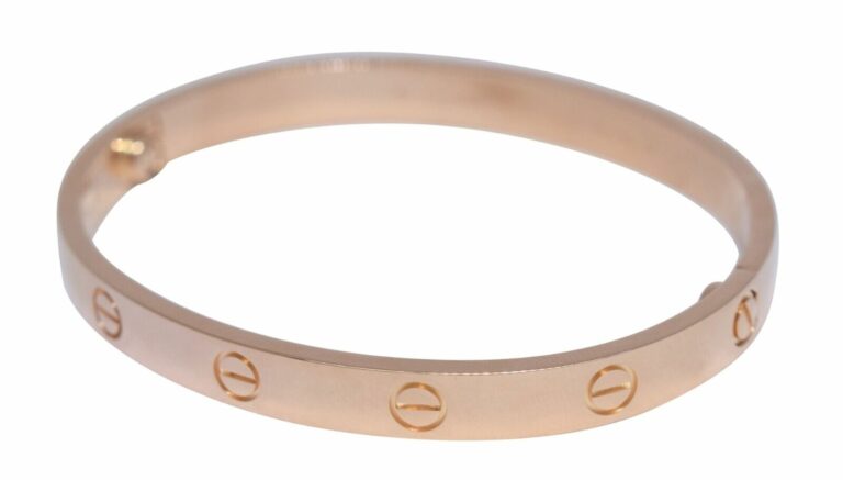 Cartier Love Bracelet 18k Rose Gold Size 17 Box/Papers 2022 B6067417