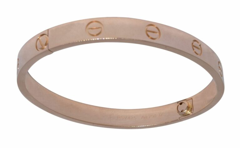 Cartier Love Bracelet 18k Rose Gold Size 17 Box/Papers 2022 B6067417