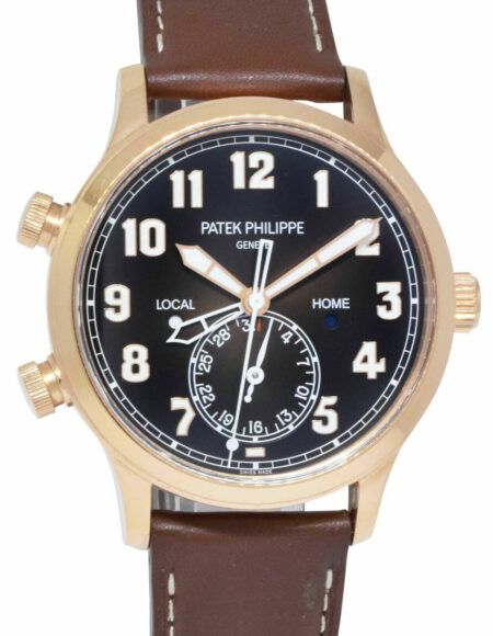 Patek Philippe 5524 Complications 18k Rose Gold Pilots Watch B/P '20 5524R