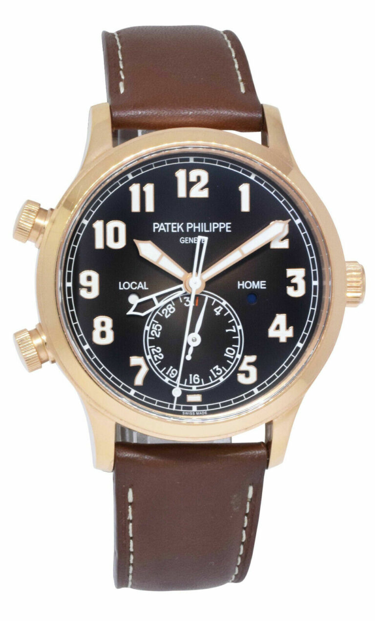 Patek Philippe 5524 Complications 18k Rose Gold Pilots Watch B/P '20 5524R