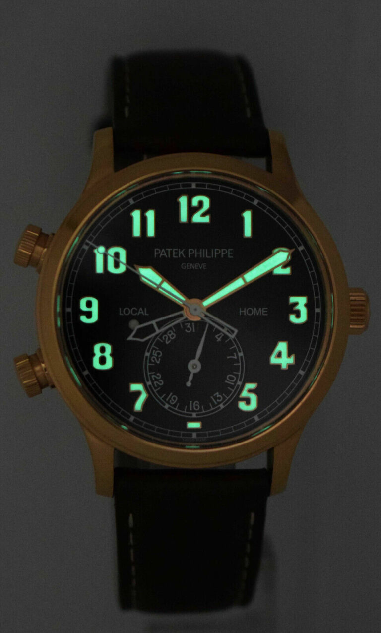 Patek Philippe 5524 Complications 18k Rose Gold Pilots Watch B/P '20 5524R