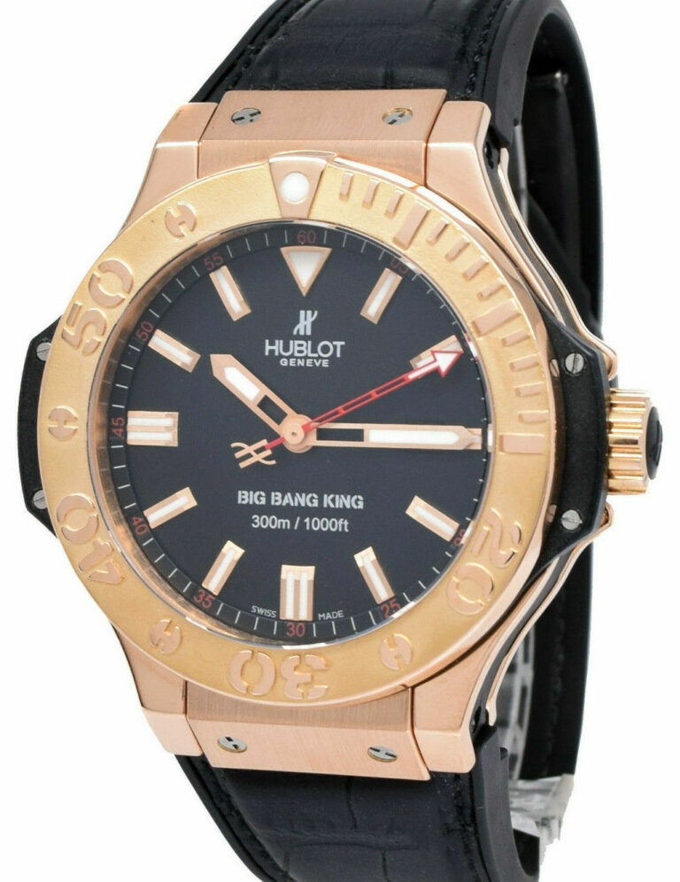 Hublot Big Bang King Gold Black Dial 48mm Watch/Box 322.PX.100.RX