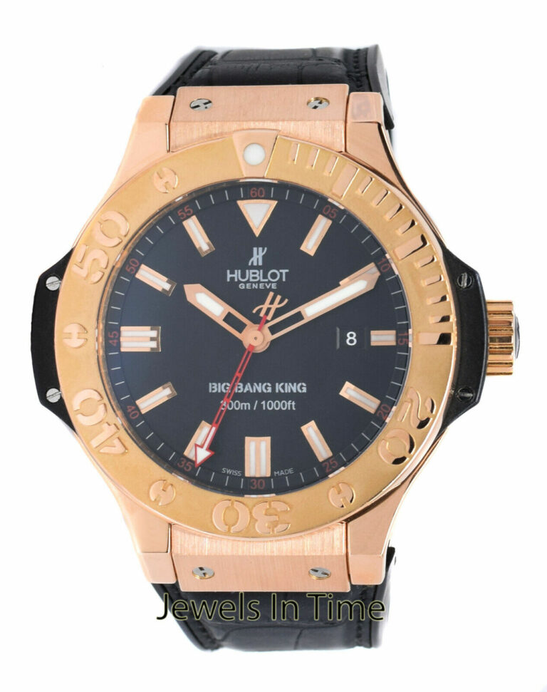 Hublot Big Bang King Gold Black Dial 48mm Watch/Box 322.PX.100.RX