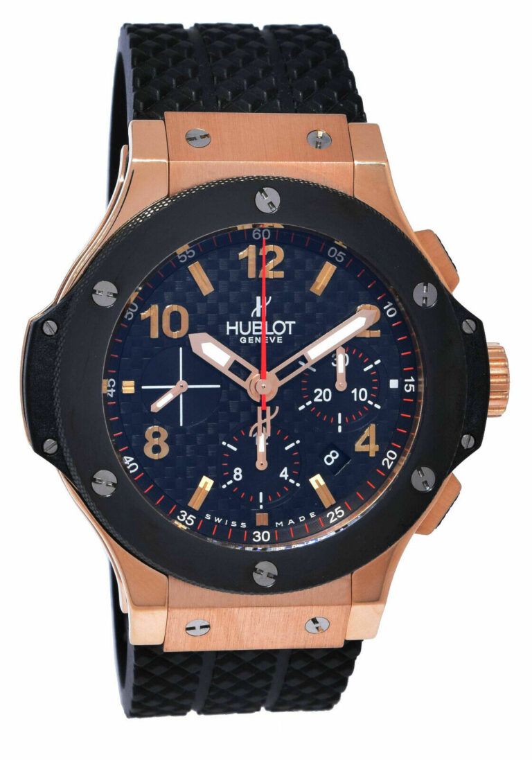 Hublot Big Bang Rose Gold /Ceramic Black Dial 44mm Watch B/P 301.PB.130.RX