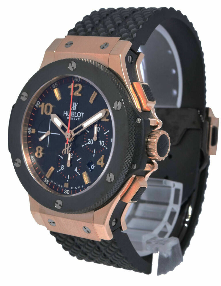 Hublot Big Bang Rose Gold /Ceramic Black Dial 44mm Watch B/P 301.PB.130.RX