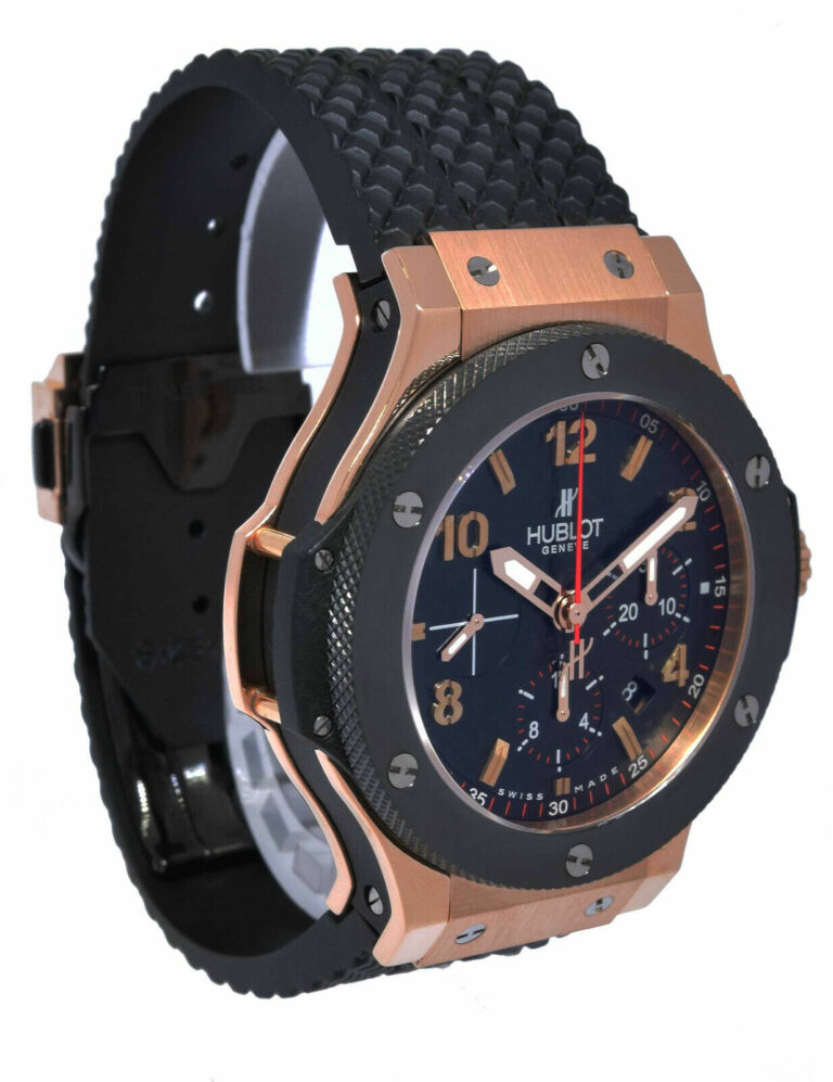 Hublot Big Bang Rose Gold /Ceramic Black Dial 44mm Watch B/P 301.PB.130.RX