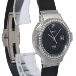 Hublot MDM 18k White Gold 
Diamond Bezel Ladies 28mm Quartz Watch 1392.4.054