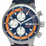 IWC Aquatimer Chronograph Cousteau Divers Steel Blue/Orange 43m Watch IW378101